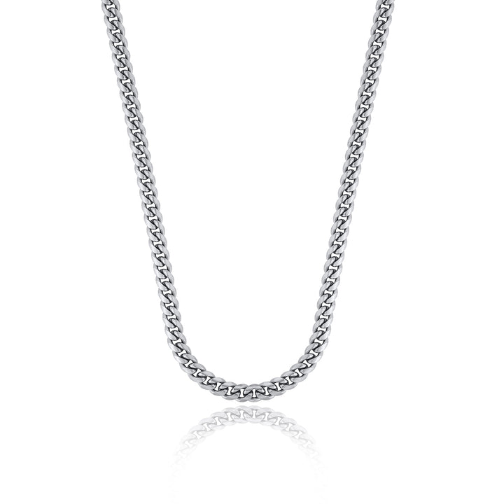 Silberne Curb-Kette
