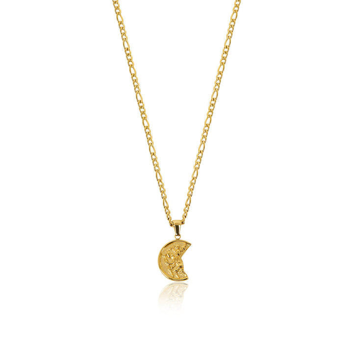 Goldene Halskette mit schwarzem Anhänger