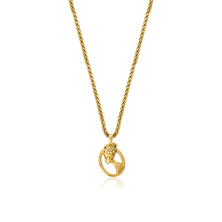 Goldene Halskette mit Pharaonen-Anhänger