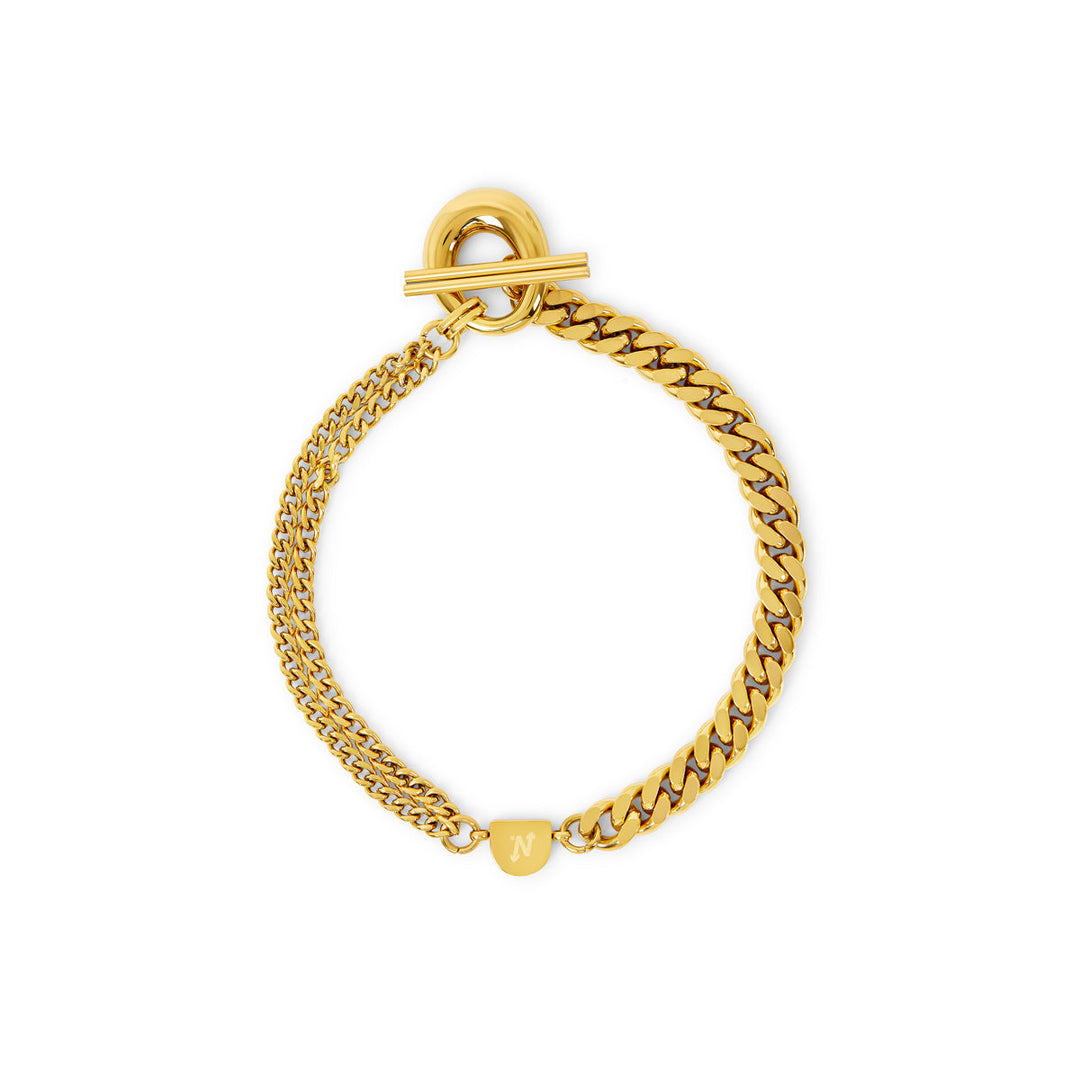 Goldenes Doppel-Cuban-Armband