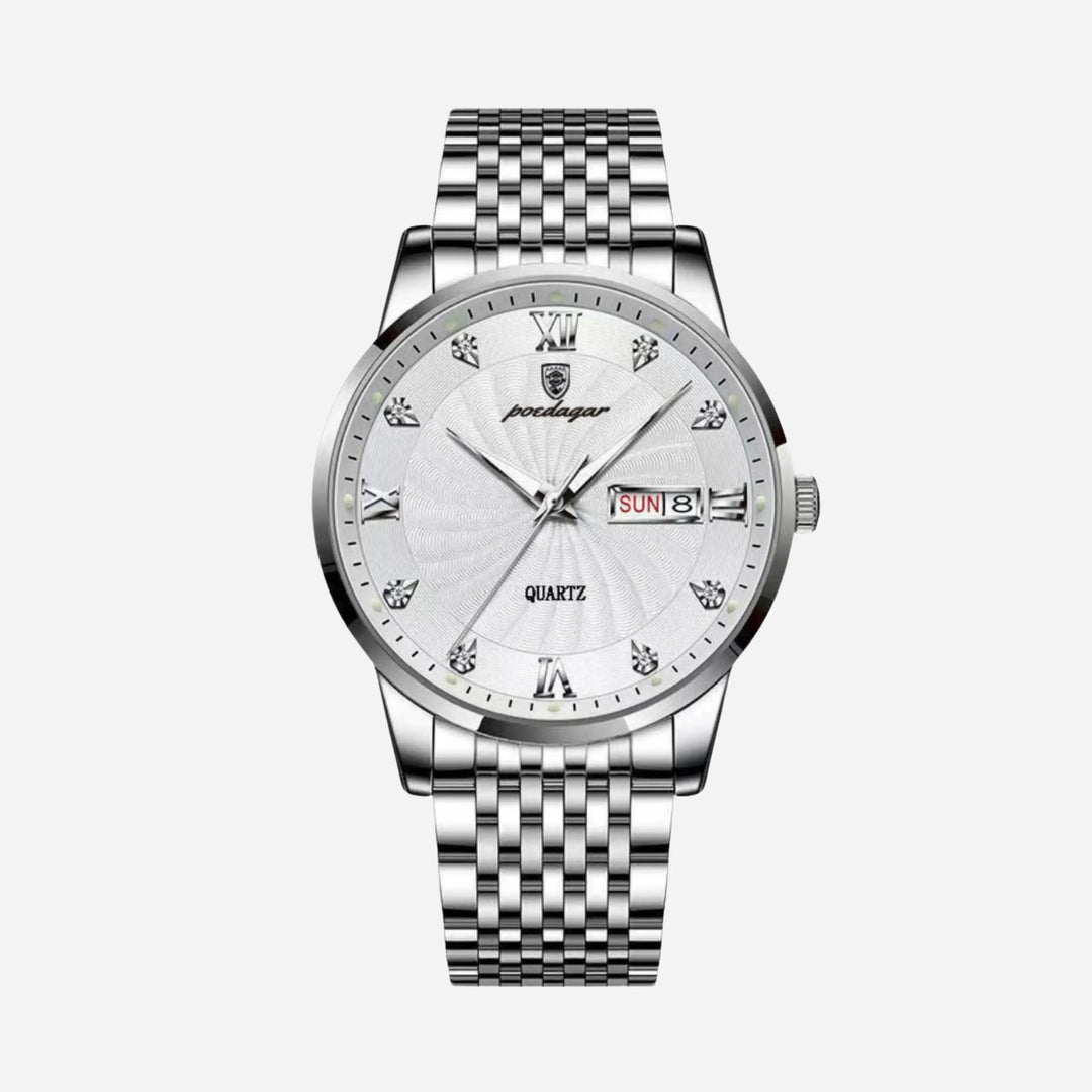 Herren Business Uhr aus Edelstahl