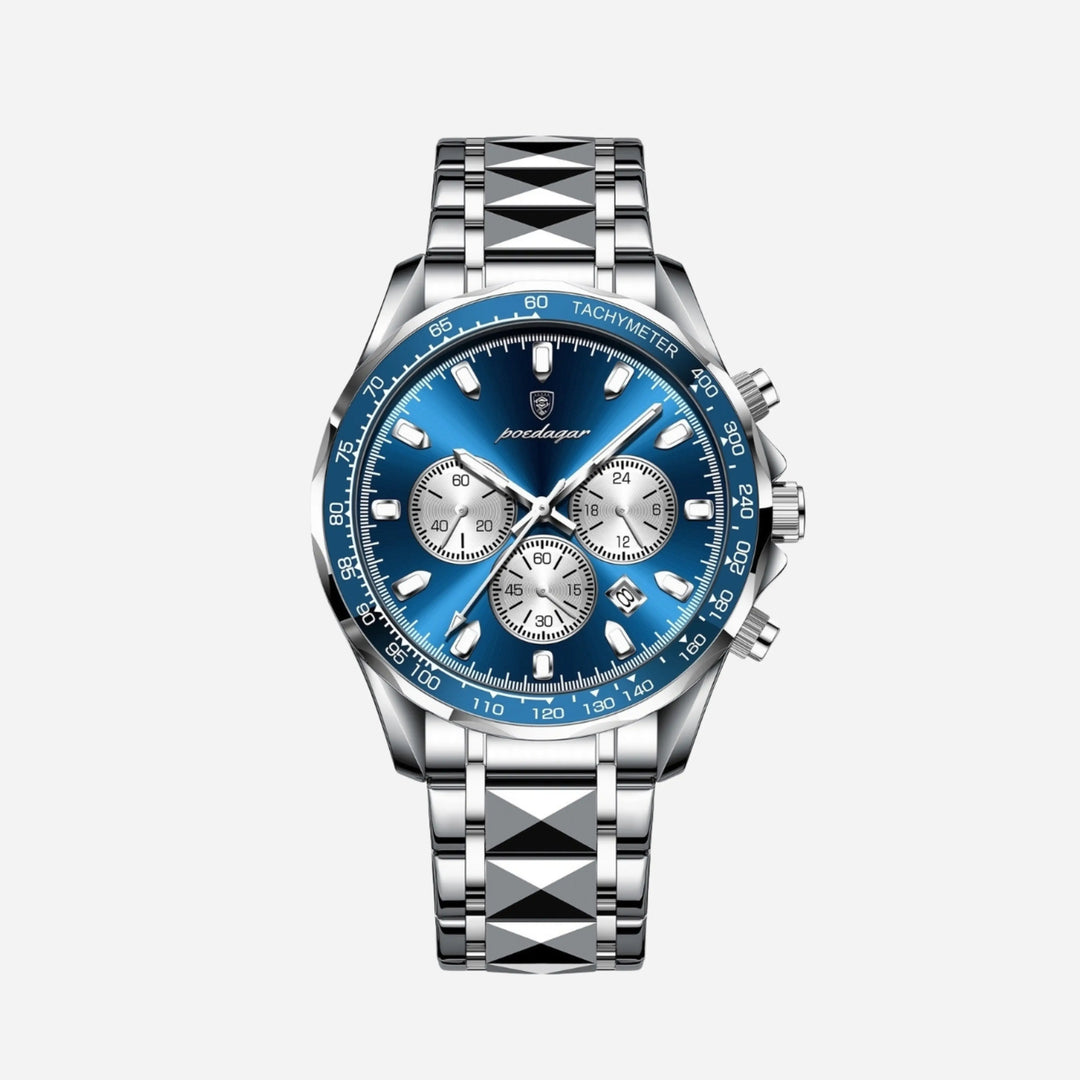 Luxuriöse Herren-Sportuhr mit wasserdichtem Quarzwerk und Chronograph
