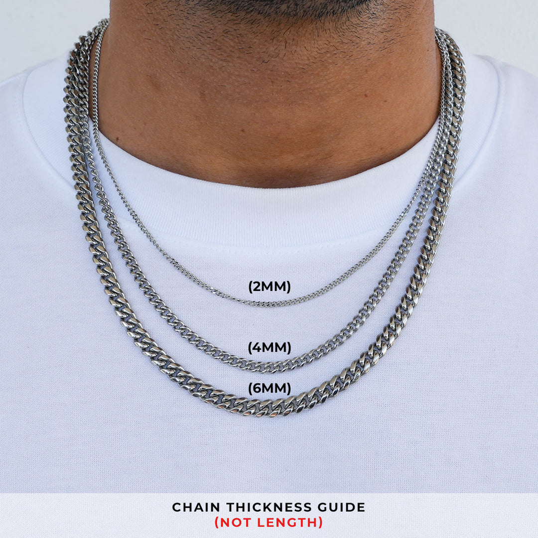 Silberne Curb-Kette