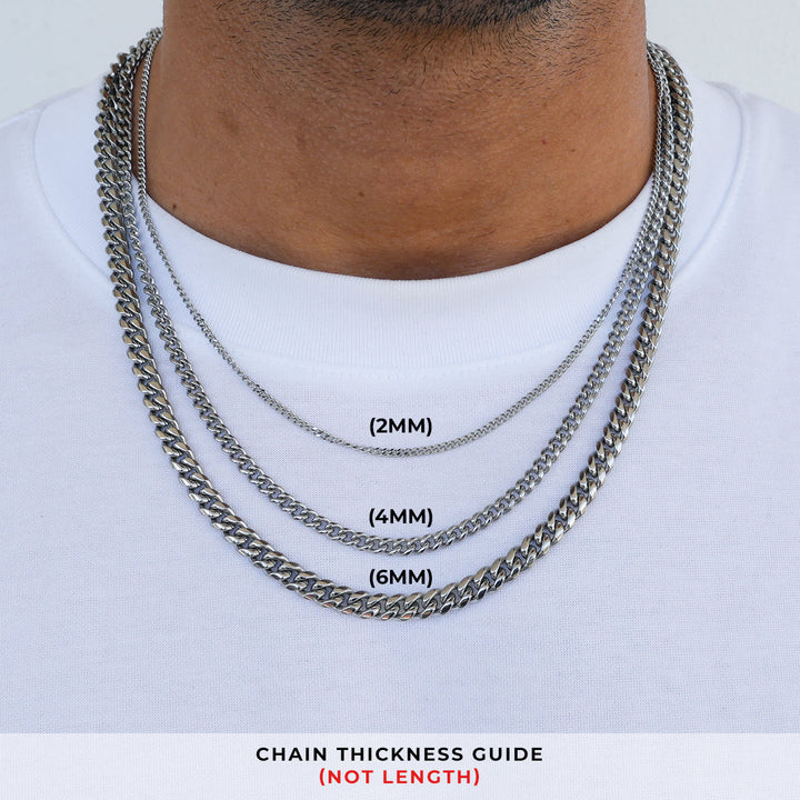 Silberne Curb-Kette
