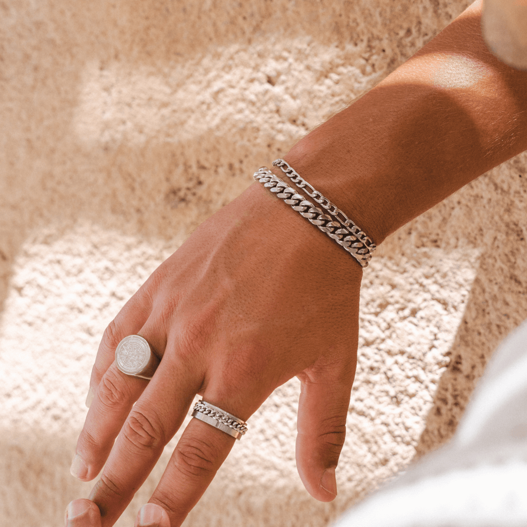 Silberne Kettenarmband
