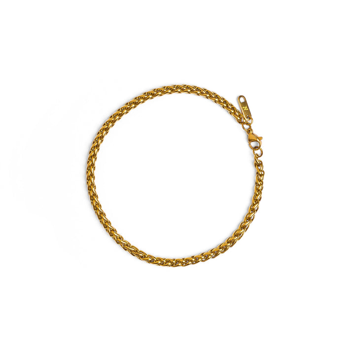 Goldenes Armband mit Geflecht