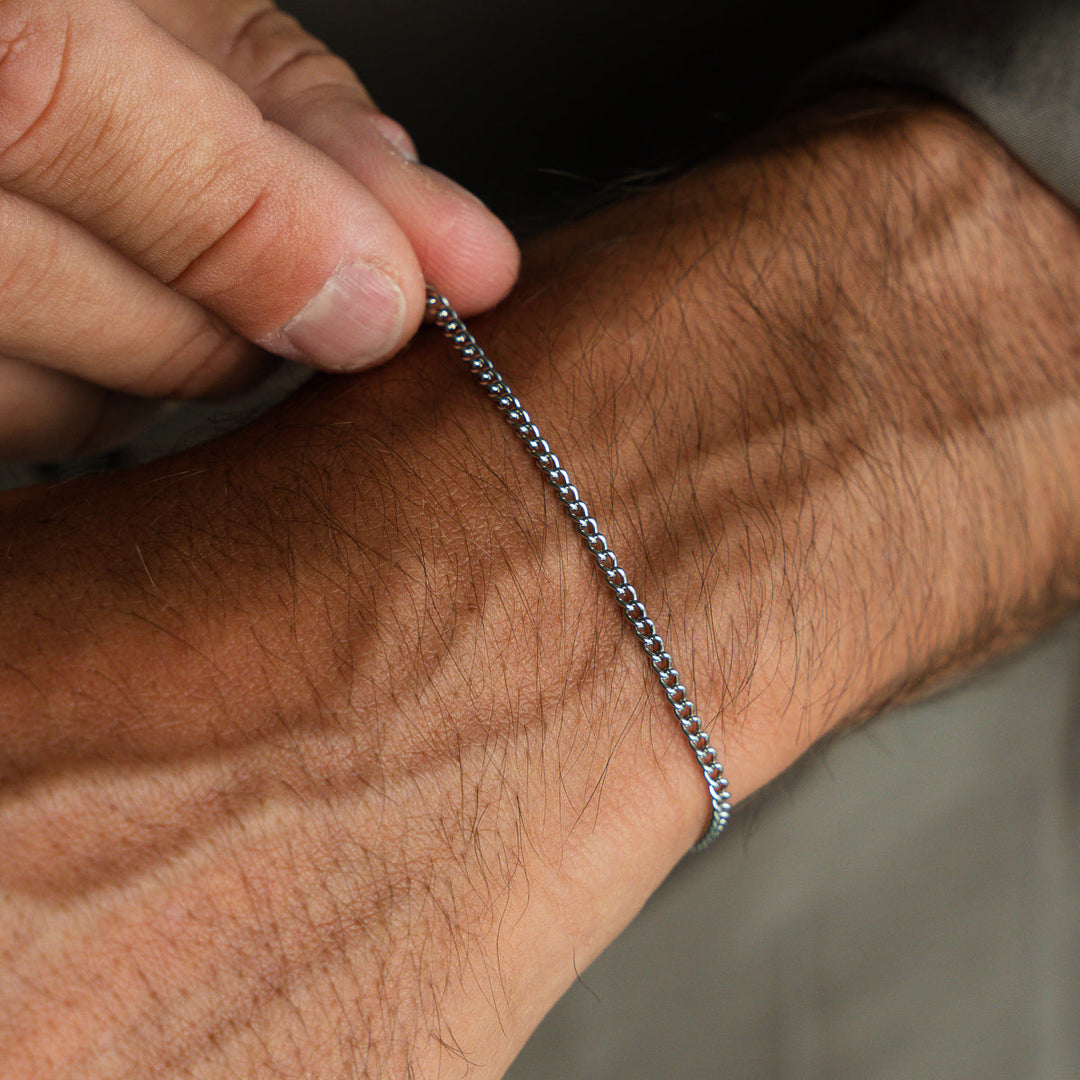 Silbernes Minimalistisches Kettenarmband