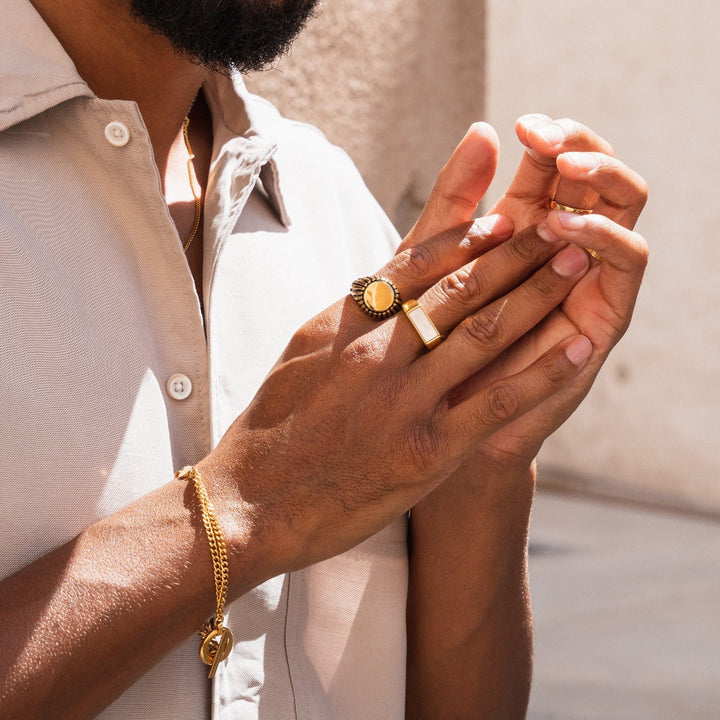 Goldenes Doppel-Cuban-Armband