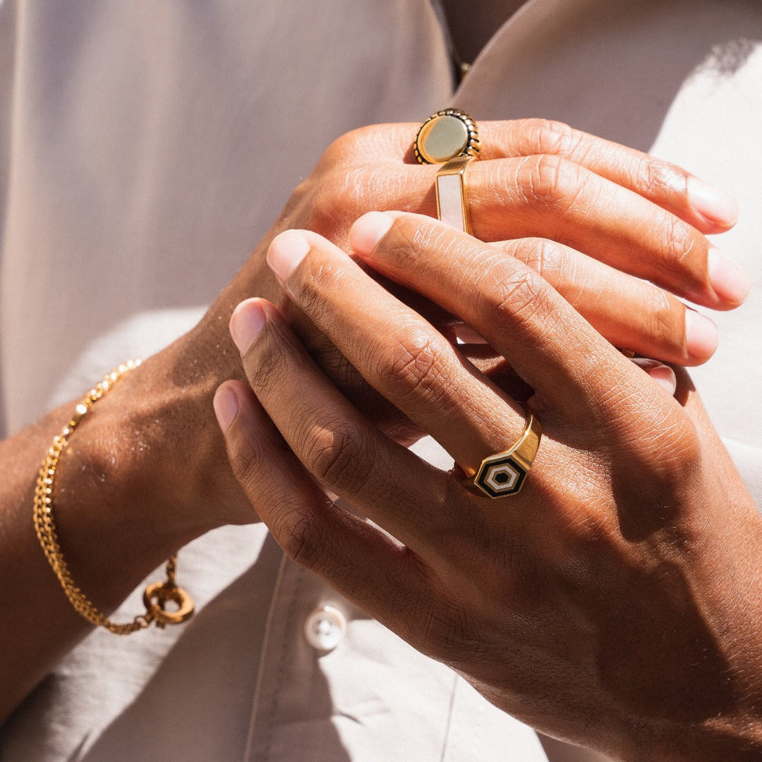 Goldenes Doppel-Cuban-Armband