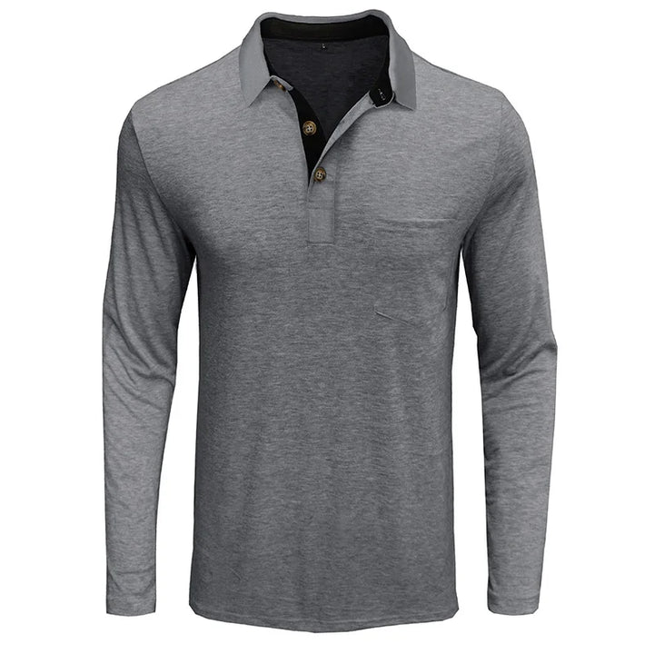 Jörg™ | Herren Langarmshirt in Unifarbe