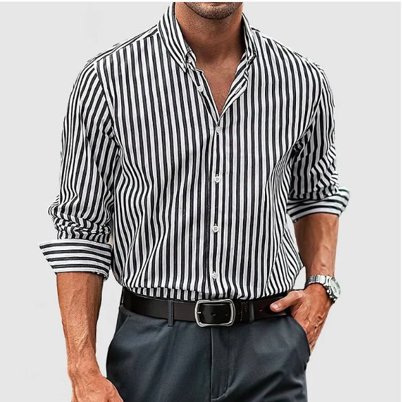 Rendon™ | Gestreifte Baumwollhemd für Herren