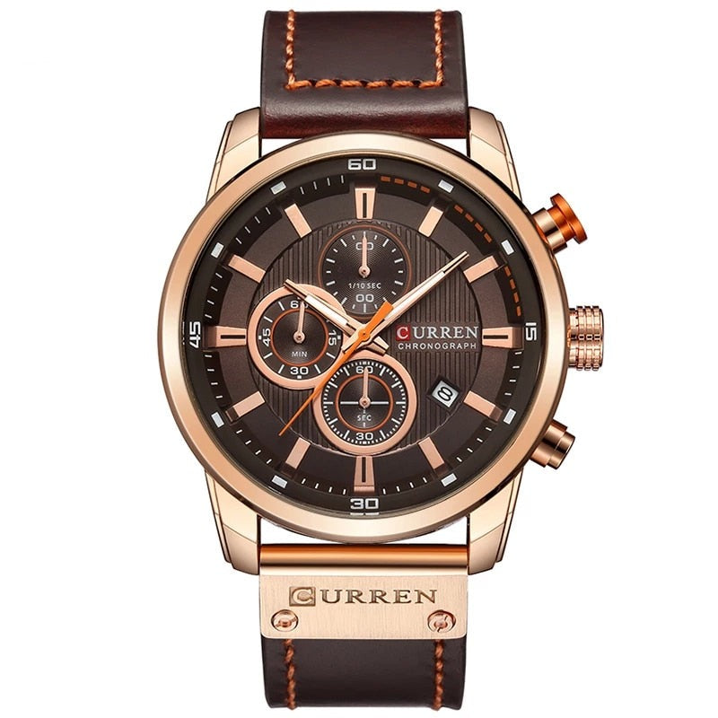Luxus-Uhr mit Lederarmband