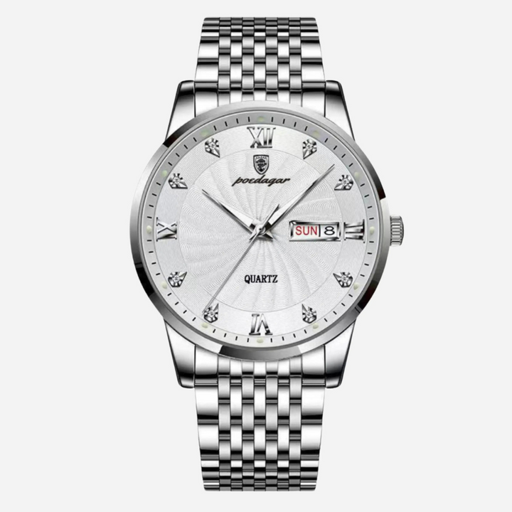 Herren Business Uhr aus Edelstahl